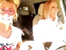 Puma Swede and Sandy Again! Big tit blonde lesbian strapon fucks and dominates sexiest blonde Sandy with amazing ass!