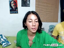 Double Trouble Amateur Fucks Two Guys on Webcam