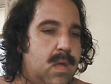 Ron Jeremy fucks tight ebony ass at home