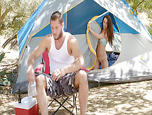 Dillion Harper catches Danny spying on her while she's rubbing her pussy