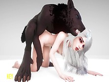 Curvy Skank Breeds With Werewolf | Monstrous Dick Monster | 3D Porn Naughty Life