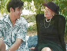 Granny Award 5 Blonde  Mature With A Young Man Outdoor