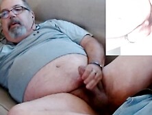 Chubby Old Man Grabs His Cock And Enjoys Jerking Off