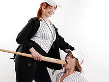 Lesbian running for hard core having intercourse