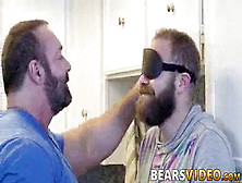 Fur Covered Dad Taunts Chubby Hunk Before Hardcore Barebacking