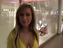 Amateur blonde milks my cock dry on her chin in POV clip