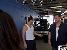 Rose Monroe,  Brandi Cutie,  Ariella Ferrera Fucked Workshop Worker
