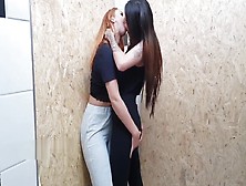 Hot Lesbians Deep Kiss And Suck Tongues