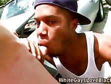 Thug Eats Up Gay Cock