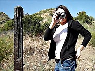 Hiking outdoors naked with lexi and alyssa