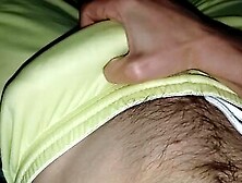 The Sexy Boy's Giant Cock Is Going To Burst In His Pants.  Cum Squirts On His Hairy Balls