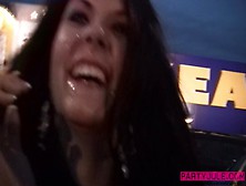 Supersexy Teenie Babe Mounts Inside Ikea,  Gets A Messy Sperm Shot And Does Epic Spermwalk - Party Jule