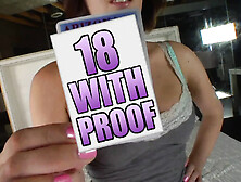 Brunette hair teen gets her 1st hardcore action and warm load in her throat