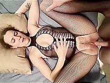 Shy slave takes a risky creampie in her pussy