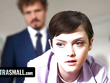 The fresh boss bends the dazed Jade Valentine over the desk and slaps her while she reads a letter