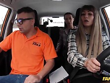 Fake Driving School - A trio featuring 2 sexy CZECH HONEYS with consummate TITTIES AND BUTT