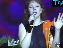 Larisa Nedin Sexy Scene in Larisa Nedin In A Sexy Transparent Dress On Stage