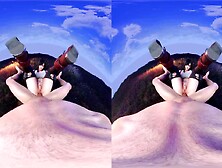 Diversão hentai em VR para a gente se masturbar