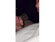 Oral sex in car with cum! Gas station parking lot