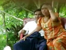 Daring Desi Aunty Sucks and Fucks Outside on Park Bench