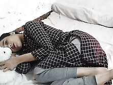 The slng little step sister was stripped naked and peeled