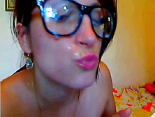 CamSlut receives giant facial and take up with the tongue cum