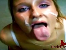 Girlfriend Gets Cum Shots In The Face - More On Tindertreff. de: Blowjob,  Big Tits & Amateur Porn