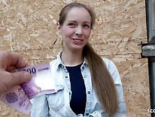 GERMAN SCOUT - CUTE TEEN KINUSKI TALK TO REAL LEG SHAKING ORGASM CASTING - Kinuski kakku