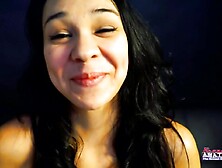 Brunette hair Sabrina Gets Lustful Blowing A Schlong To Ride And Milk!