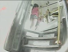 Candid upskirt (fake) shot compilation with one girl aware of the cam