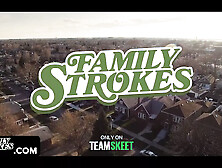 Family Strokes -Naughty Little Slut Teases Her Perv Step Dad