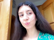 Hottie Lost the Game and Had to Walk with Cum on Her Face - Cumwalk