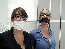 Two Secretaries Tightly Gagged