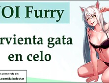 JOI Yiff manga.  Sirvienta maid en celo.