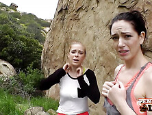 Amazing Hiking POV Threesome with Penny Pax and Sarah Shevon
