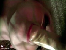 Blonde Submissive Chained In Cage With Robotic Rods Fucking Her Mouth And Vagina At Same Time