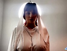 the BLASPHEMOUS BREASTY Madonna wishes coarse sex and cum on breasts