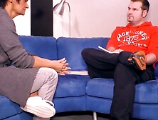 Vulgar pensioner seduces a strange man for sex