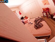 Caught peeping, stepmom lets u masturbate with her and cum in her vagina