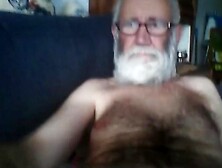 Grandpa Stroking On Webcam