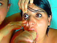 Lesbians Rough Self Throated Open Eyes !