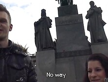 Cameraman Fucks Comely Brunette Next To Her Grumpy Cuckold