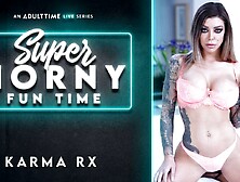 Tattooed Hottie With An Innocent Look Karma Rx Is Sucking Her Dildo