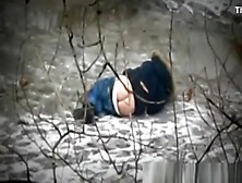 Woman with a bare ass