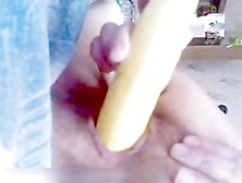 Rubbing My Cunt With A Sweet Banana