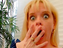 Blonde Angel Mrs.  Johnson Is Sucking A Pretty Big Dick On The Knees