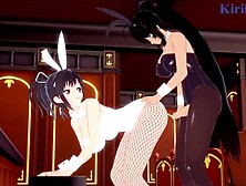 Asuka and Homura have intense futanari sex in a bar. - Senran Kagura Asian Cartoon