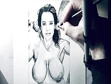 Porn Art #5 - Lisa Ann Facializaed By 2 Dicks