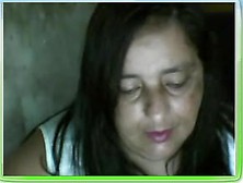 Chunky older chick shows her big boobs on adult web cam