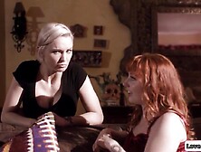 Blindfolded stepmom is surprised by stepdaughter and bff masturbating her vagina. The large melons mother i'd like to fuck licks